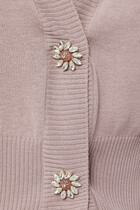 Cropped Buttoned Cardigan